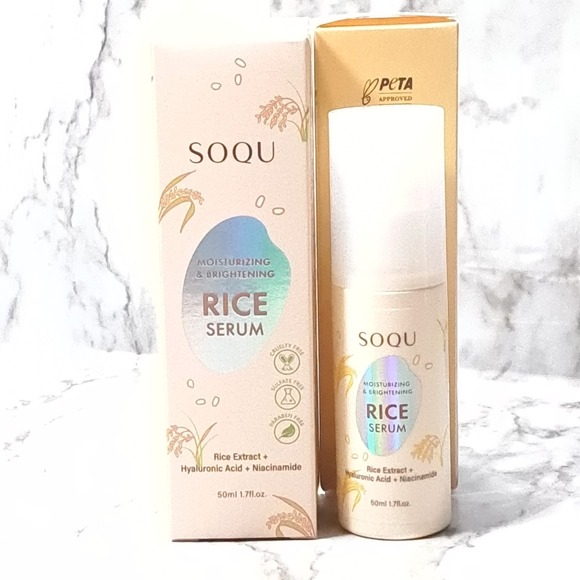 2 SOQU Moisturizing‎ Brightening RICE SERUM Hyaluronic Acid Niacinamide 1.7 oz - Picture 7 of 8